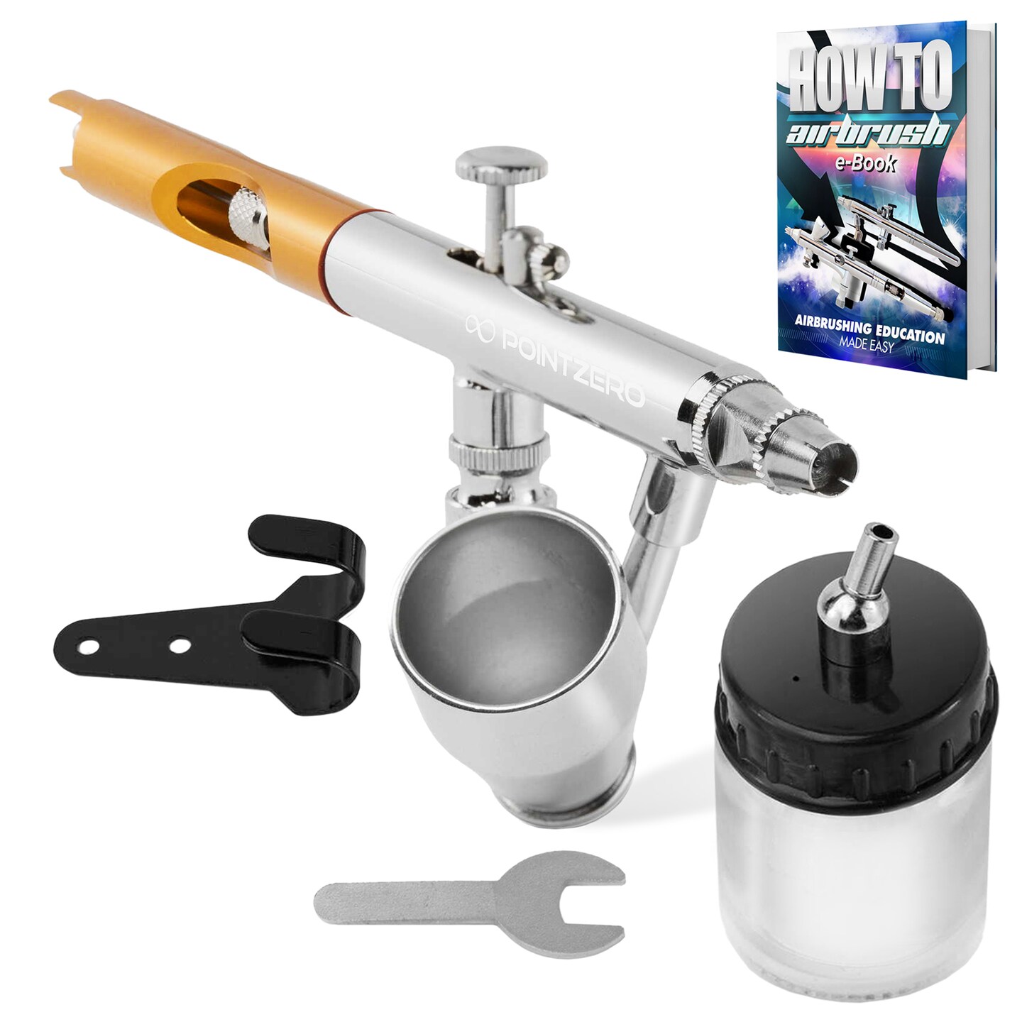 PointZero Dual-action Cut-away Airbrush Set - .35mm - 22cc and 5cc Color Cup