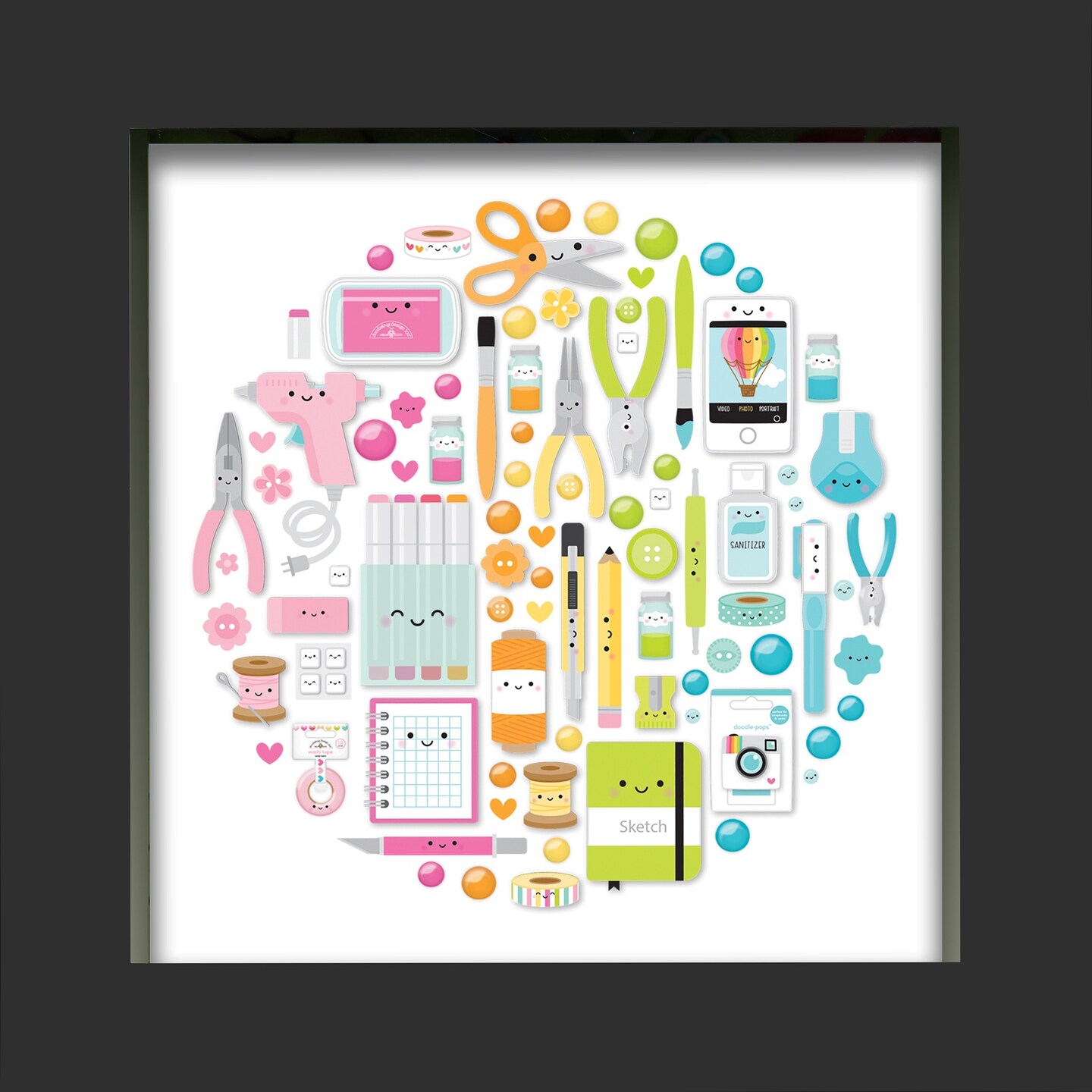 Doodlebug Design Shadow Box Insert Kit-Cute & Crafty | Michaels