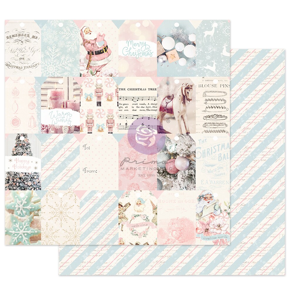 Prima Marketing Inc Christmas Sparkle Collection 12x12 Sheet - Christmas Sweet -, 12"x12" W/ Foil Detail 655350997700 (10 SHEETS)