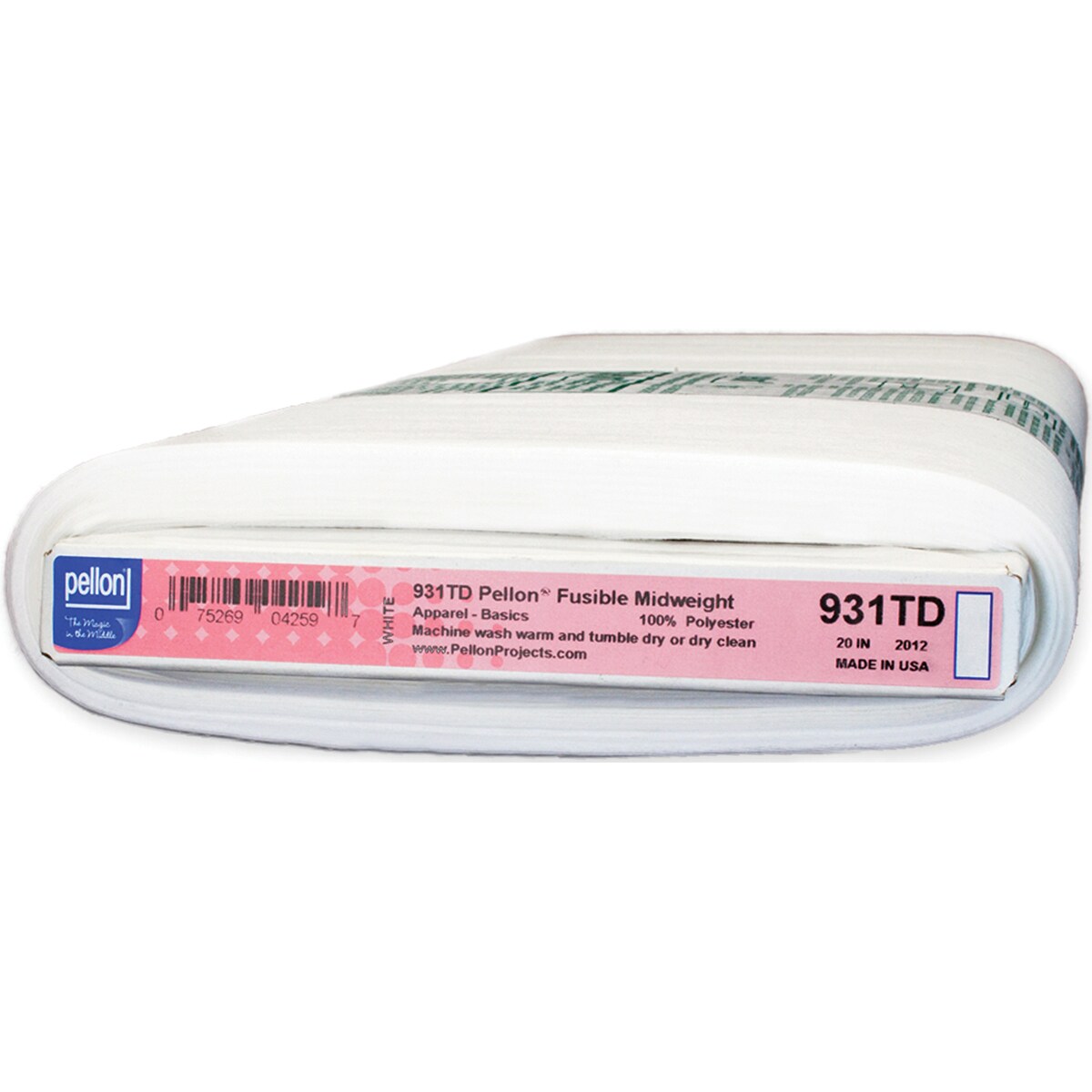 Pellon Fusible Midweight Interfacing-White 20&#x22;X25yd