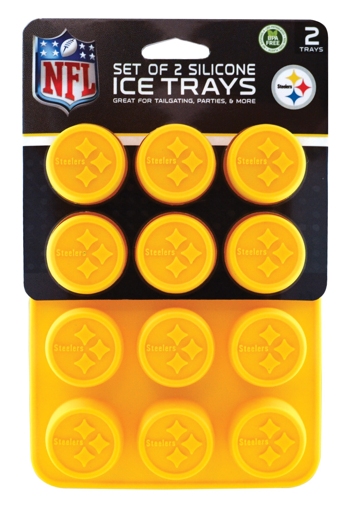 Pittsburgh Steelers Silicone Ice Trays - 2 pack