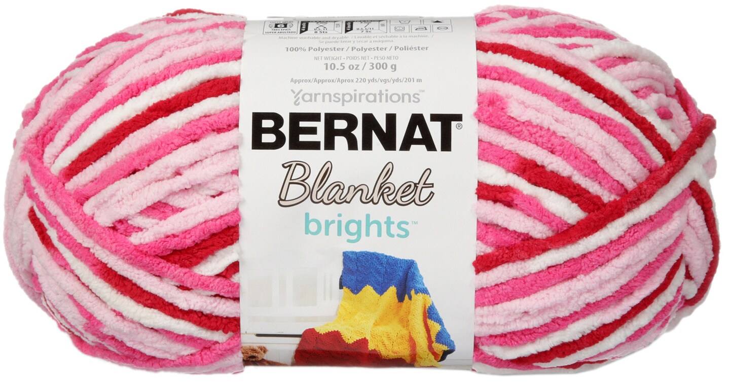 Bernat blanket brights raspberry ribbon 2025