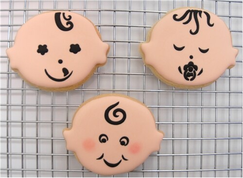 Baby Faces Cookie Stencil Set | C736 by Designer Stencils | Stencils for Royal Icing, Airbrush, Dusting Powder |