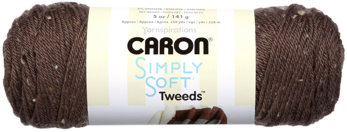 Caron Simply Soft Tweeds Yarn-Taupe