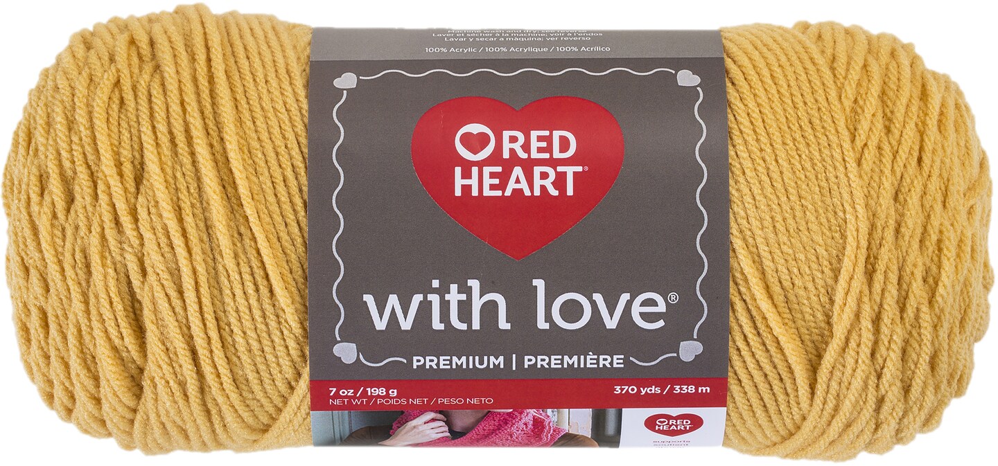 Red Heart With Love Yarn-Cornsilk
