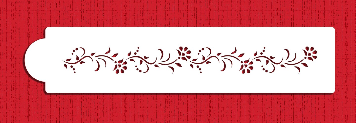 Small Vintage Lace Cake Stencil Side | C772 by Designer Stencils | Cake Decorating Tools |
