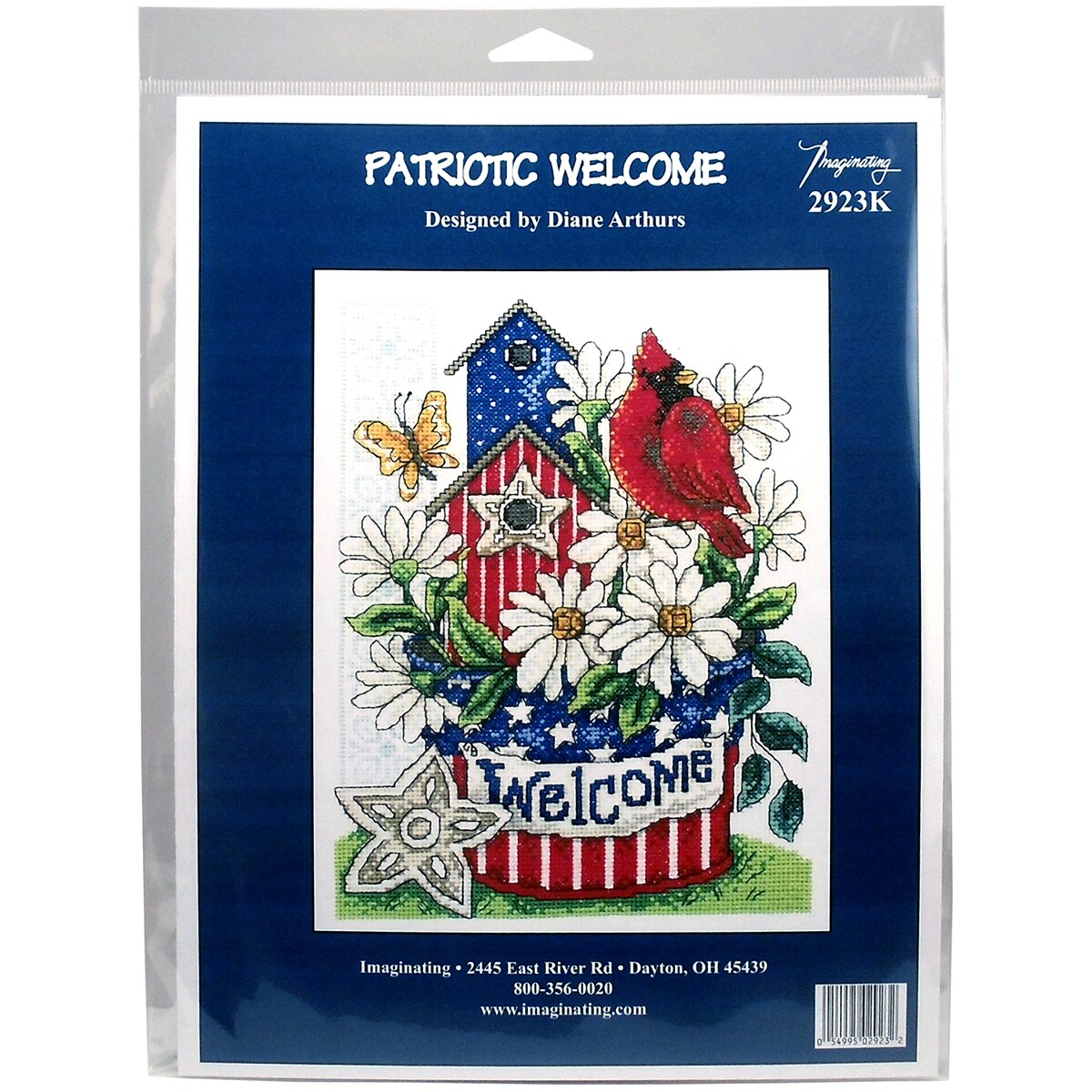 Imaginating Counted Cross Stitch Kit 7.5"X10"-Patriotic Welcome