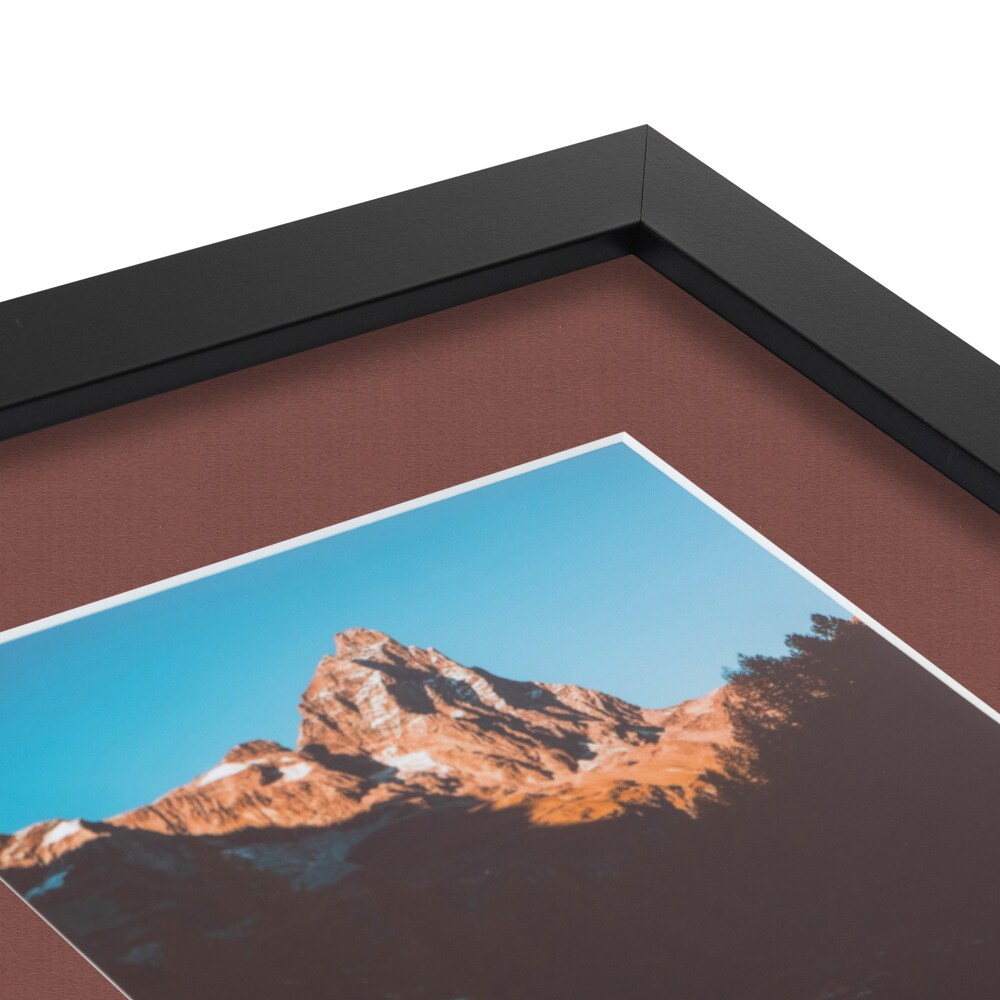 ArtToFrames Collage Photo Picture Frame with 4 - 4x6 inch Openings, Framed in Black with Over 62 Mat Color Options and Regular Glass (CSM-3926-2)
