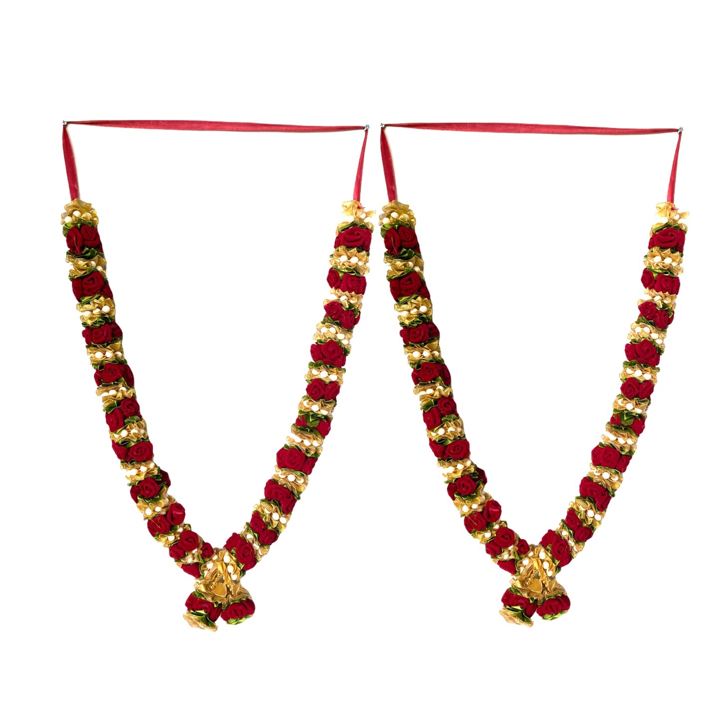 2ct Varmala, Wedding Garland, Artificial Maroon Rose, Shadi, Indian Milni Mala, Statue Idol Haar, Muslim Punjabi, Nikah Jaimala, Floral Lei, Bridal