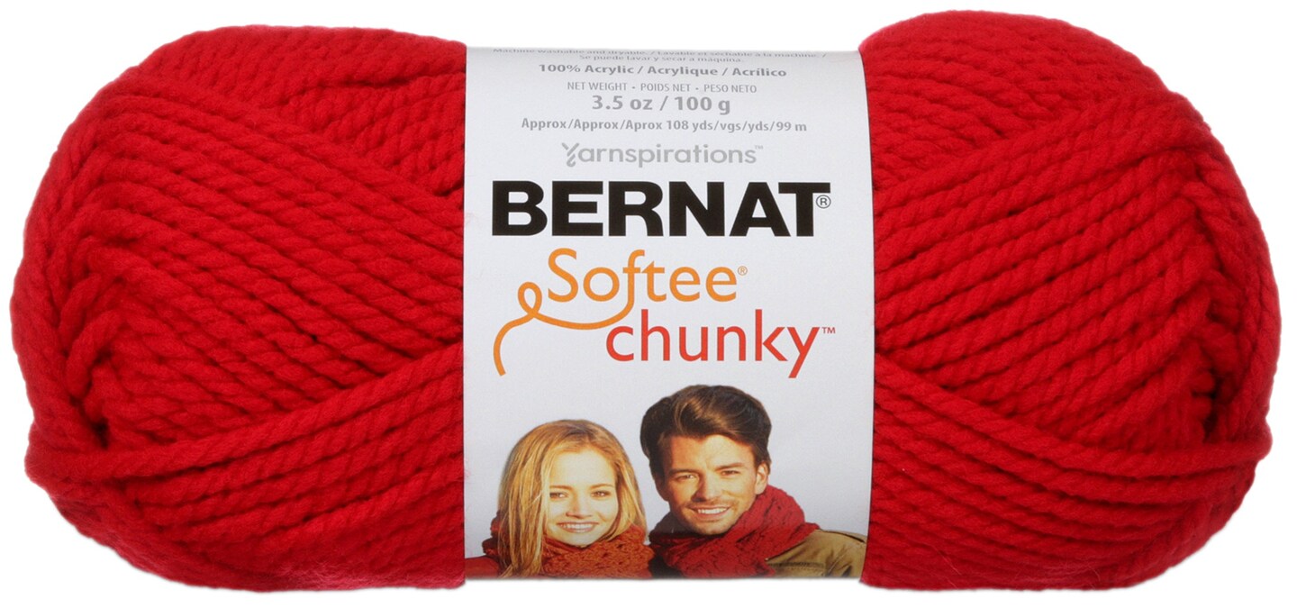 Bernat Softee Chunky Knitting Yarn in Brass | Size: 400g/14oz | Pattern: Knit | by Yarnspirations