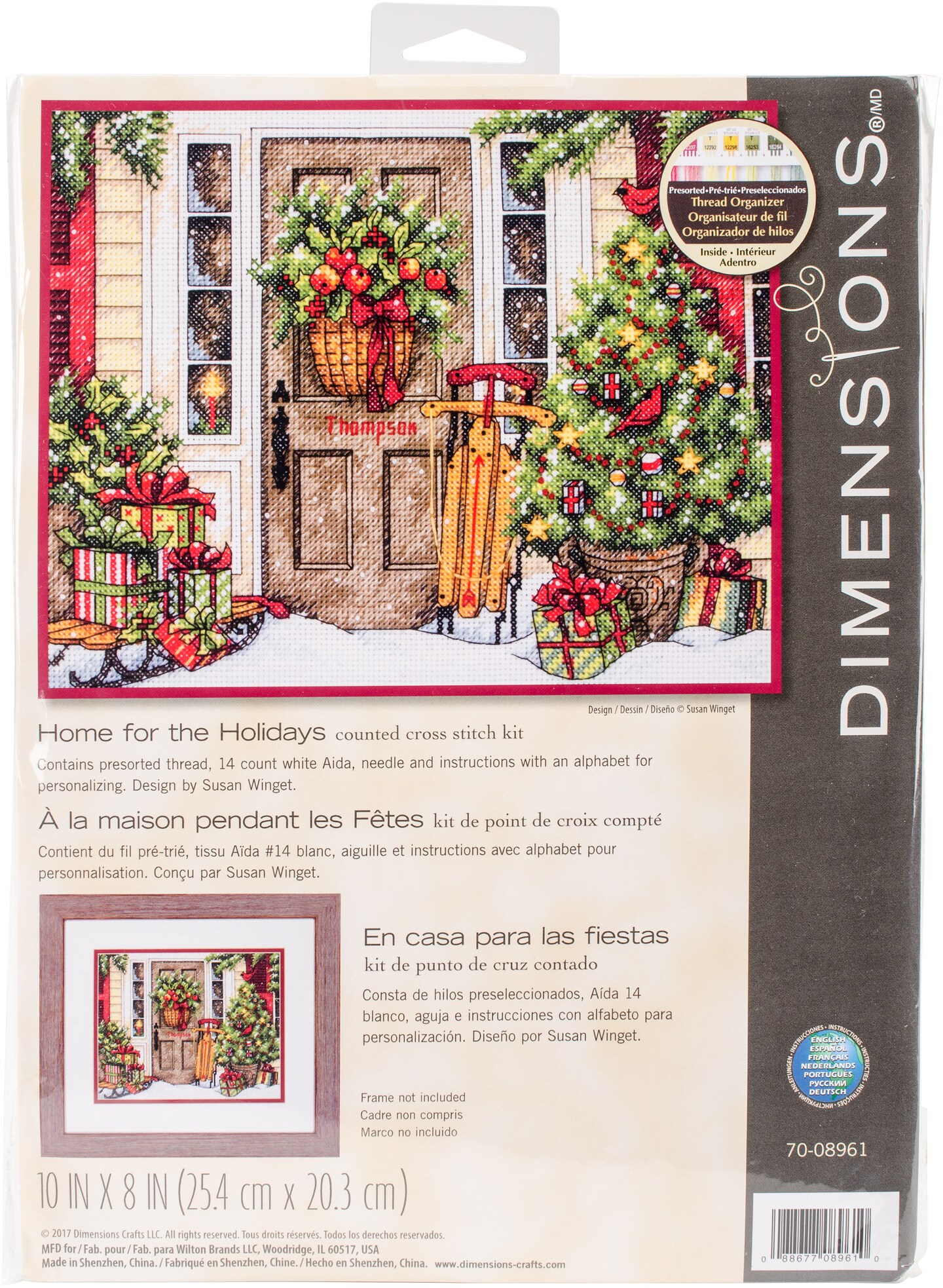 Dimensions Counted Cross Stitch Kit 10"X8"-Home For The Holiday
