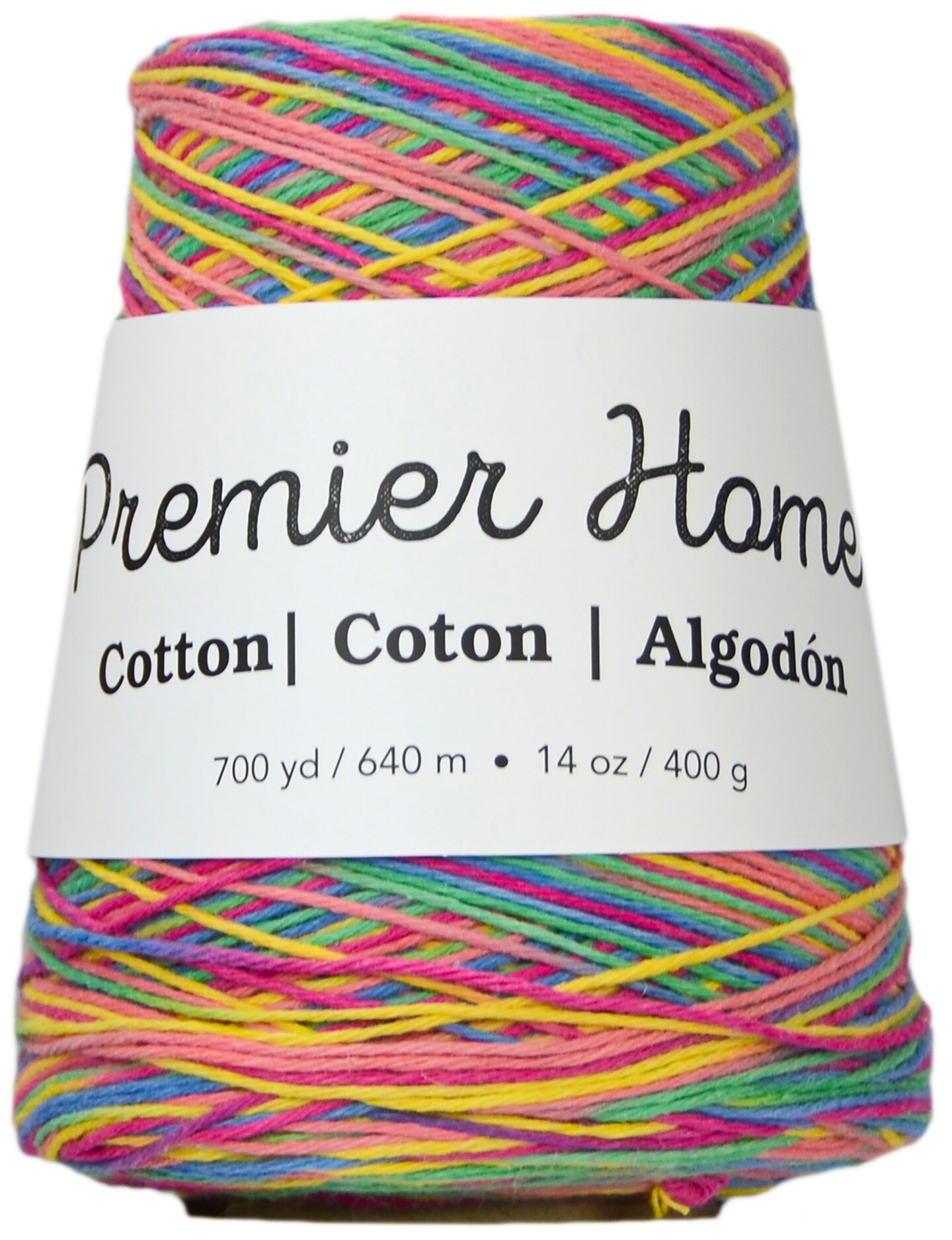 Premier Home Cotton Multi Yarn Cone-Rainbow