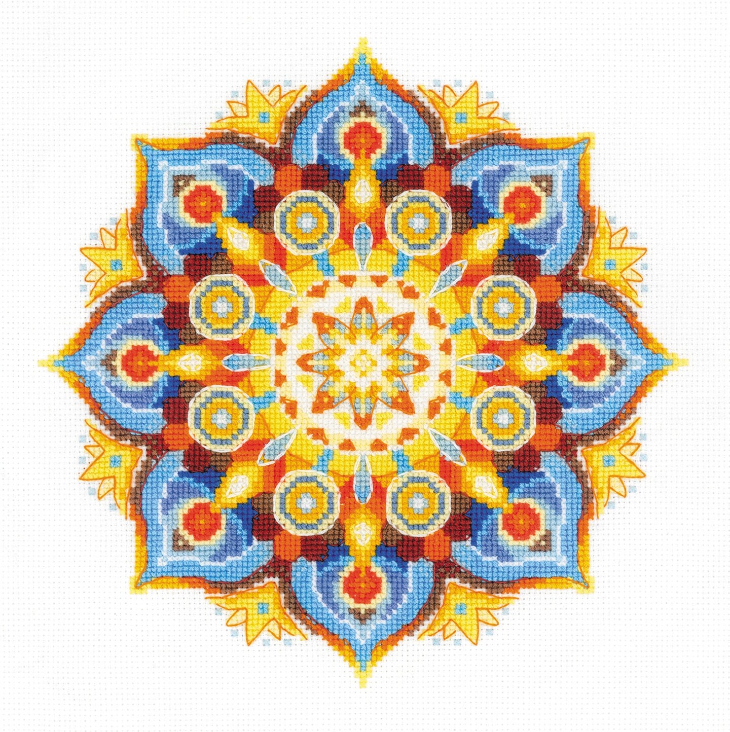 Riolis Counted Cross Stitch Kit 7.75"X7.75"-Energy Mandala (18 Count)