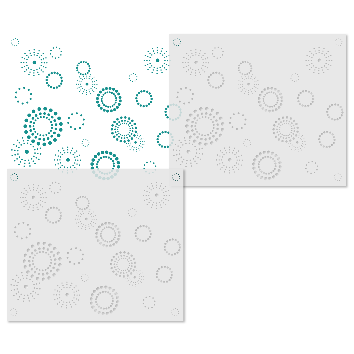 Spiral Pop Circle Wallpaper Wall Stencil | 3624 by Designer Stencils | Pattern Stencils | Reusable Stencils for Painting | Safe & Reusable Template for Wall Decor | Try This Stencil Instead of a Wallpaper | Easy to Use & Clean Art Stencil Pattern
