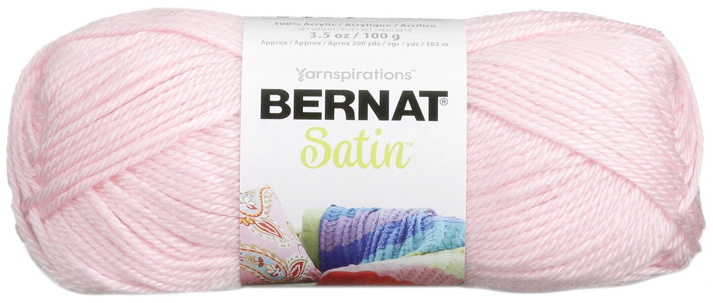 Bernat Satin Solid Yarn Sea Shell