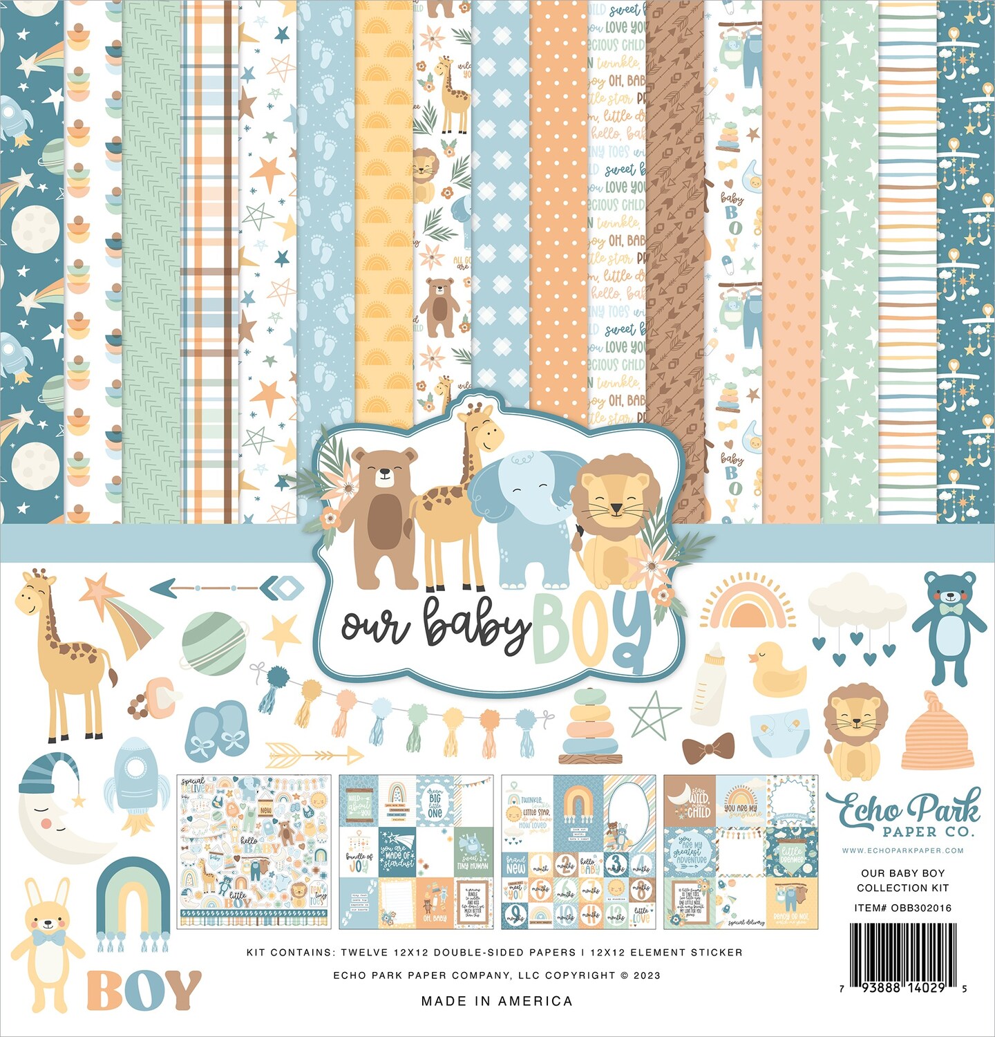 Echo Park Collection Kit 12&#x22;X12&#x22;-Our Baby Boy