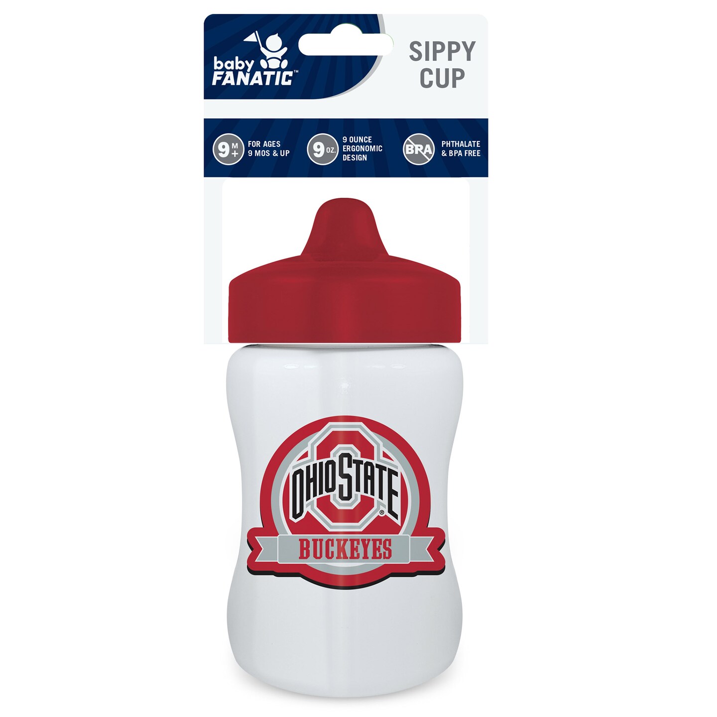 BabyFanatic Sippy Cup - NCAA Ohio State Buckeyes - Officially Licensed Toddler &#x26; Baby Cup