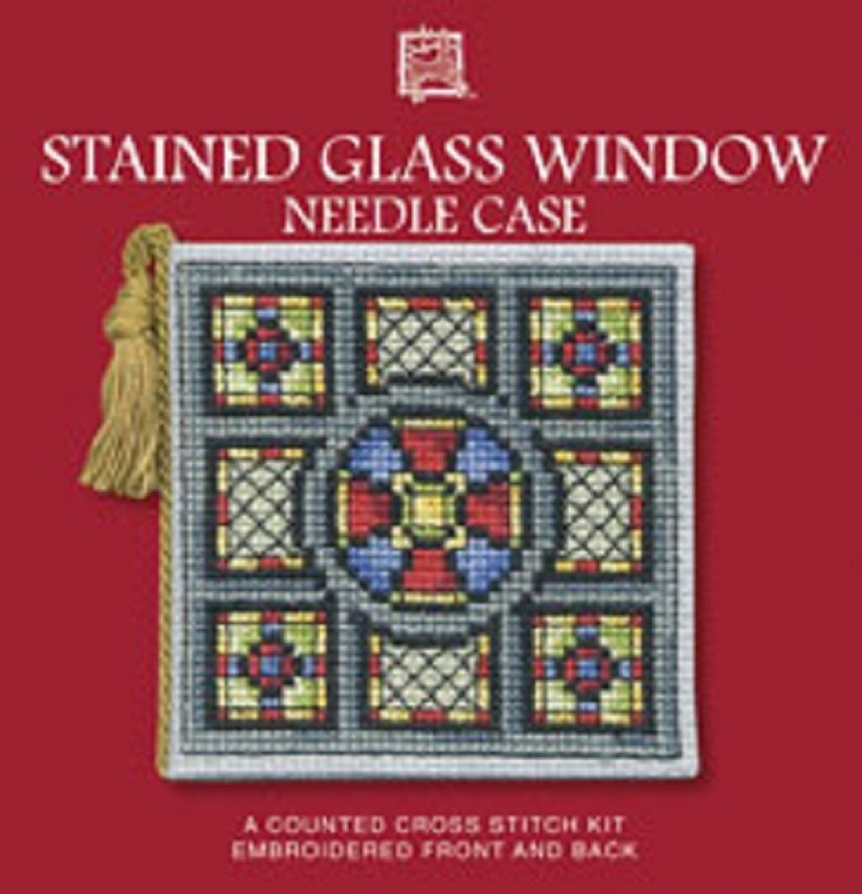 Textile Heritage Needle Case Counted Cross Stitch Kit - Stained Glass Window