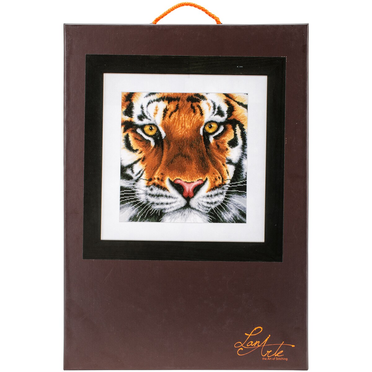 LanArte Counted Cross Stitch Kit 13.75&#x22;X13.5&#x22;-Tiger On Aida