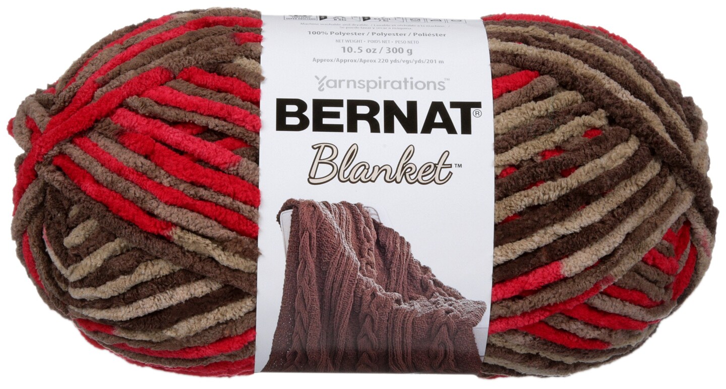 Bernat Blanket Big Ball Yarn-Raspberry Trifle