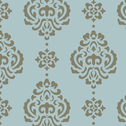 Large Rosie Damask All Over Wall Stencil | 3725 by Designer Stencils | Pattern Stencils | Reusable Stencils for Painting | Safe &#x26; Reusable Template for Wall Decor | Try This Stencil Instead of a Wallpaper | Easy to Use &#x26; Clean Art Stencil Pattern