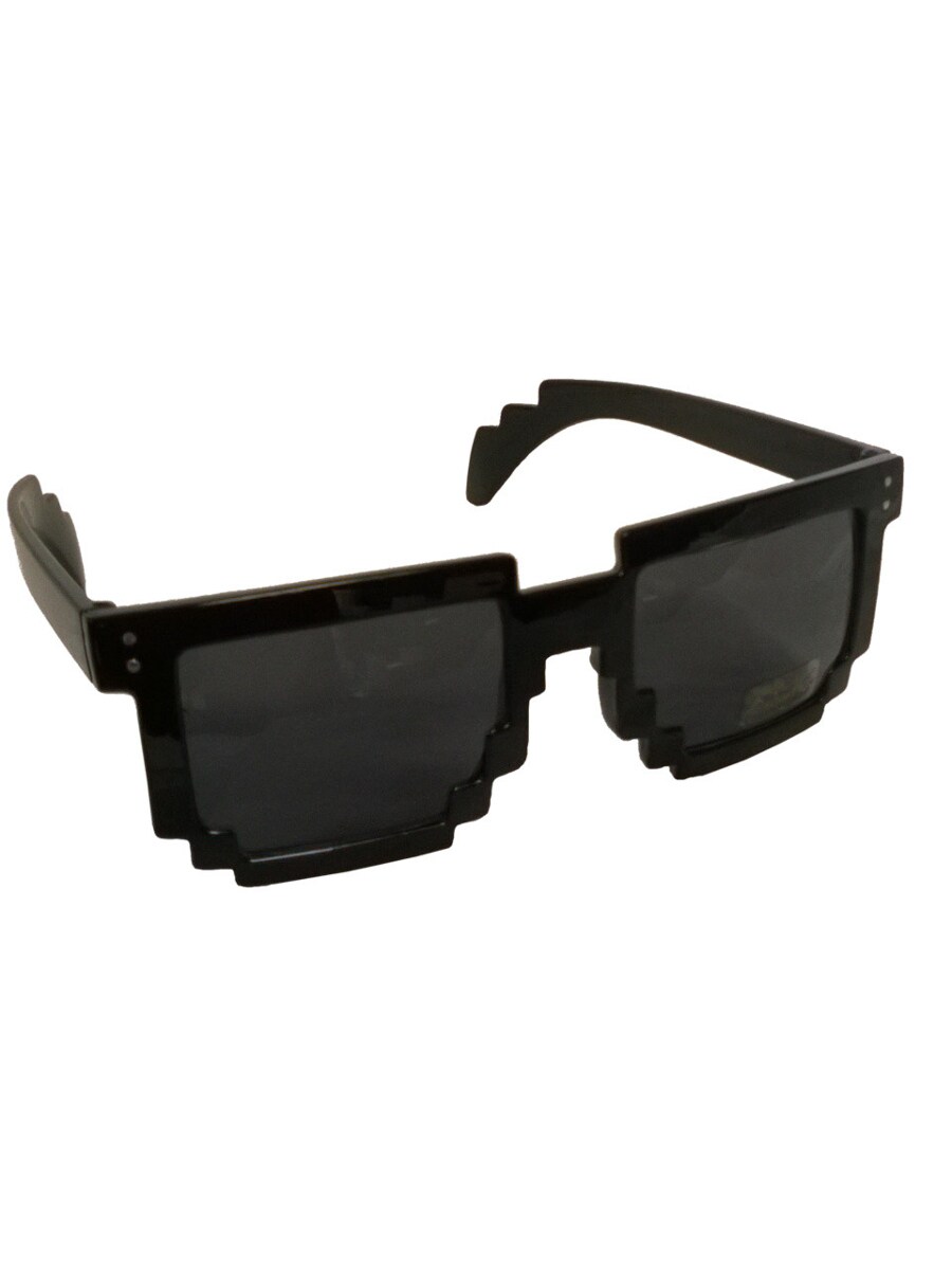 Black 80's 8-Bit Pixelated Videogame Pixels Sunglasses Costume ...