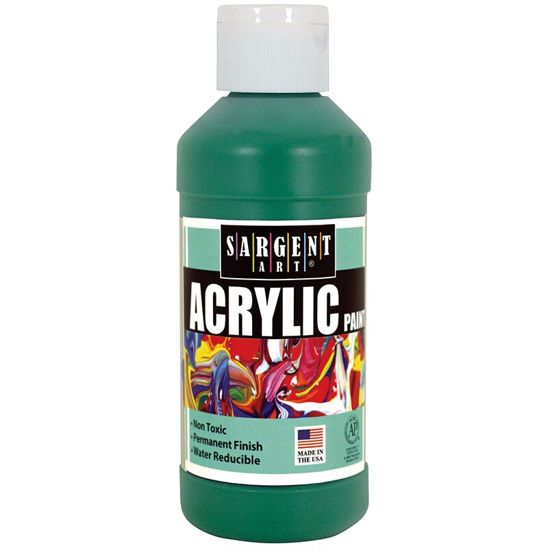 Acrylic Paint, Green, 8 Oz.