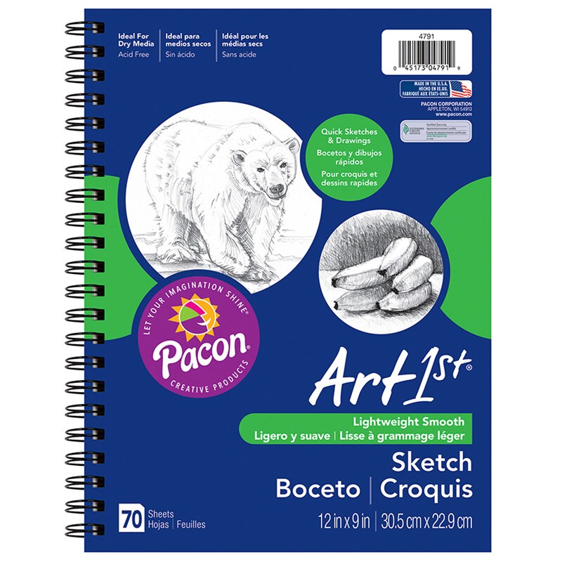 Sketch Diary, Standard Weight, 12&#x22; x 9&#x22;, 70 Sheets