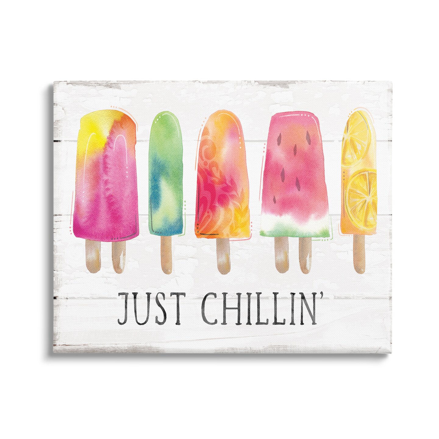 Stupell Industries Just Chillin&#x27; Ice Cream Canvas Wall Art