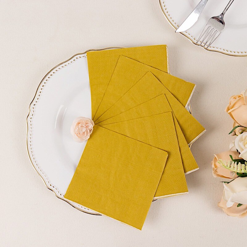 50 Disposable 2 Ply Soft Dinner Cocktail Paper NAPKINS