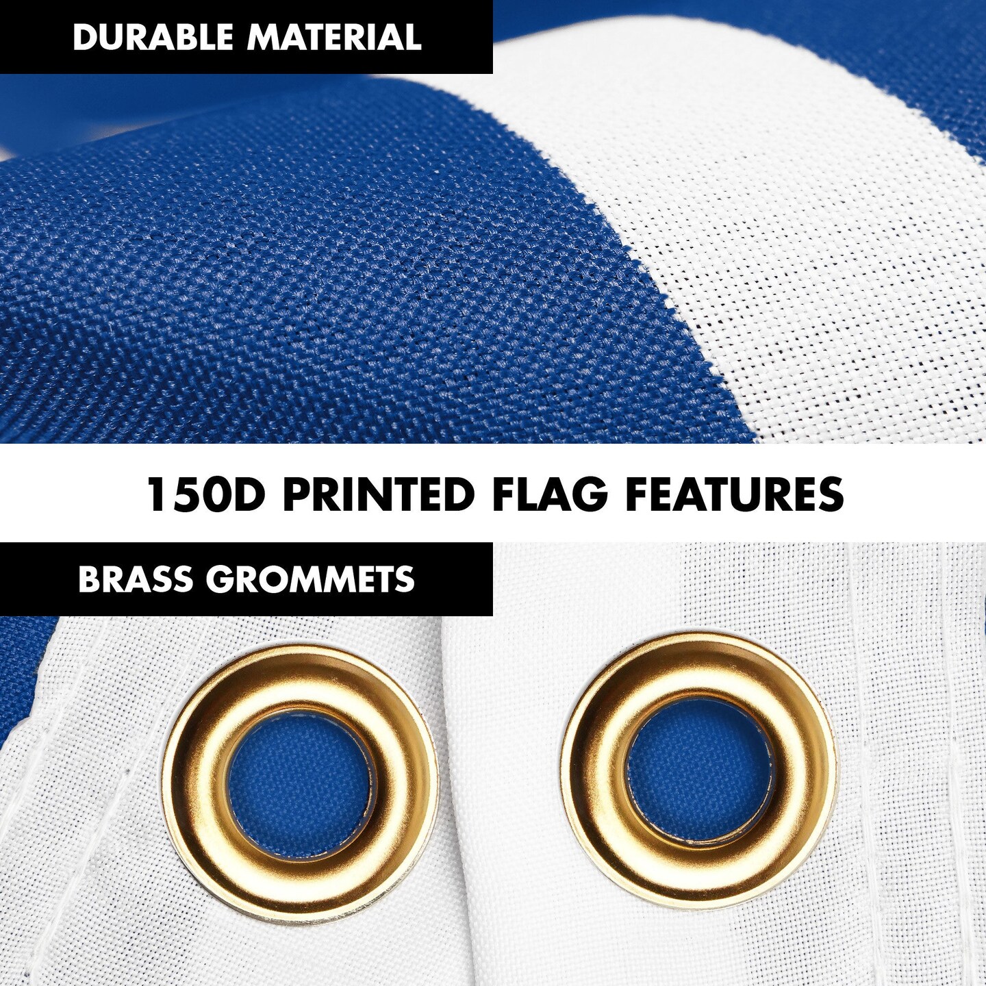 G128 Combo Pack: 6 Ft Tangle Free Aluminum Spinning Flagpole (Black) &#x26; North Atlantic Treaty Org NATO Flag 3x5 Ft, LiteWeave Pro Series Printed 150D Polyester | Pole with Flag Included