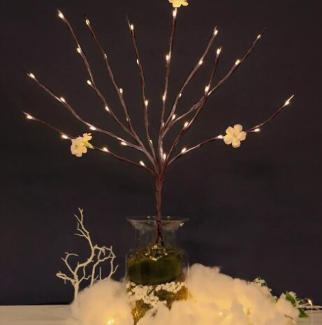 31 in Warm White LED Trees Lighted Artificial Branches