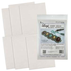 Lacy&#x27;s Stiff Stuff 8.5 x 11 inches Beading Foundation, White (6 sheets)