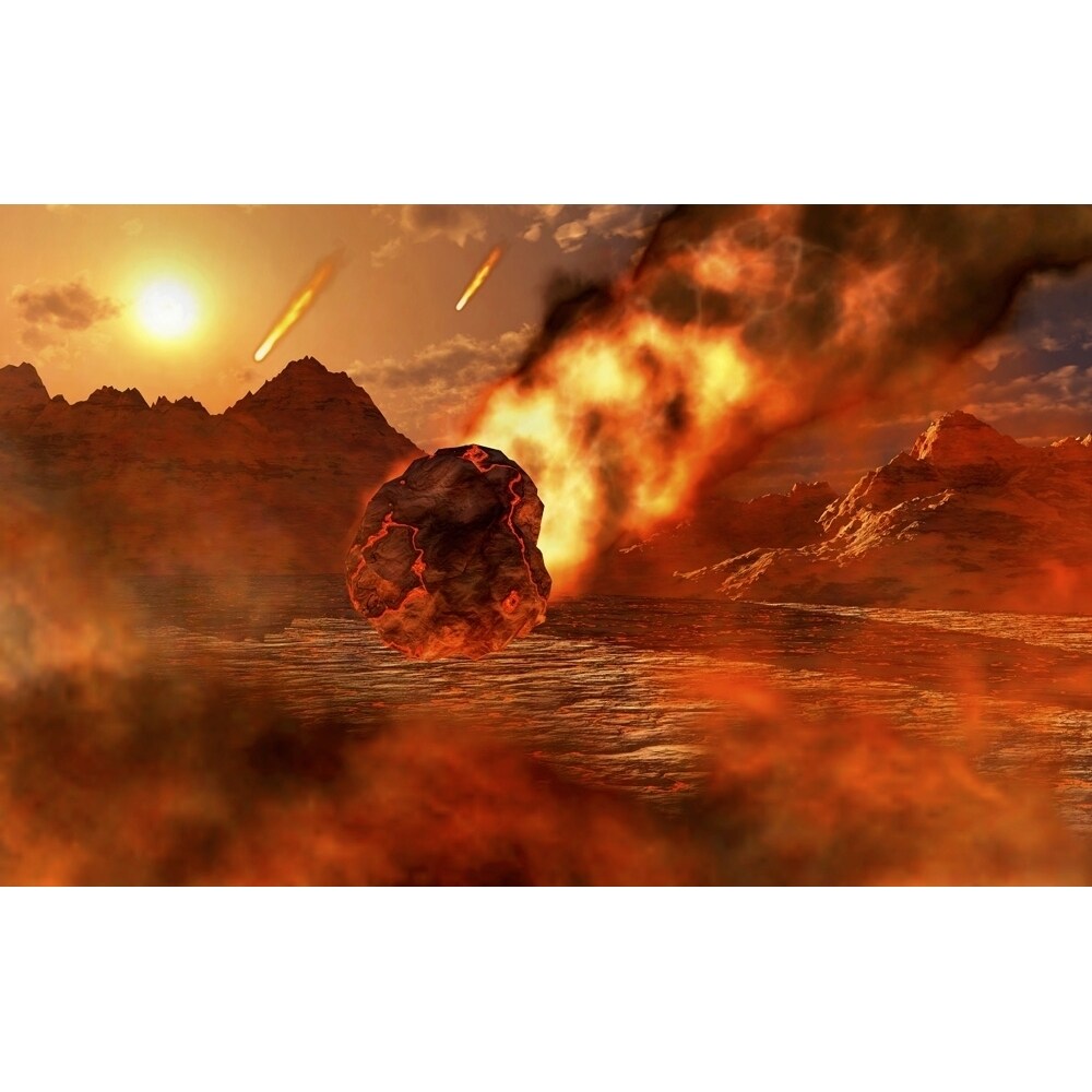 The Creation Of A Planet As Gravity Pulls In Asteroids And Meteorites Poster Print By Mark Stevenson/Stocktrek Images
