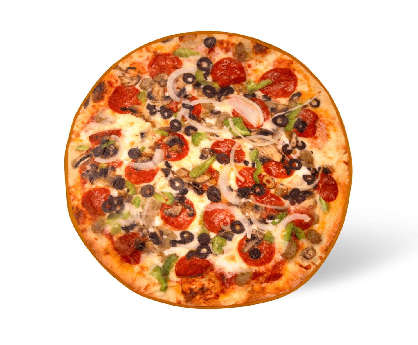 Supreme Pizza Round Fleece Throw Blanket | 60 Inches
