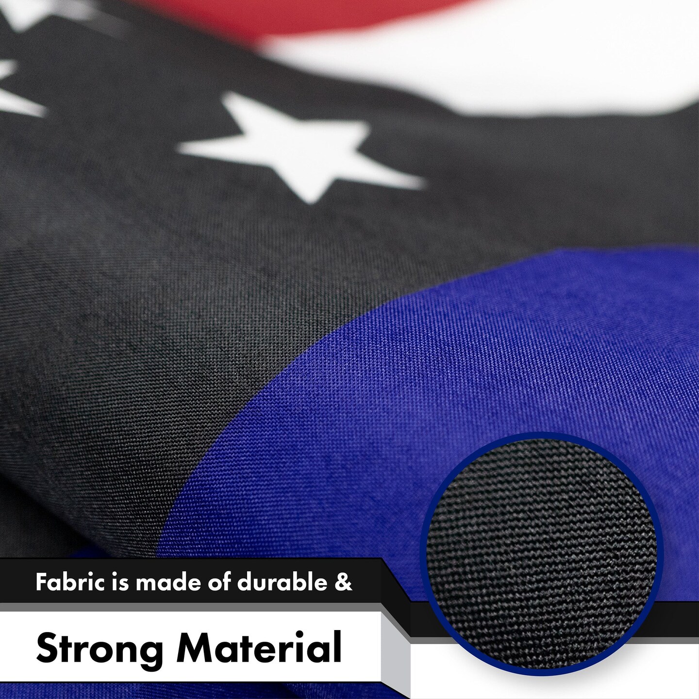 Police Blue Lives Matter Flag 3x5 Ft 2-Pack Printed 150D Polyester By G128