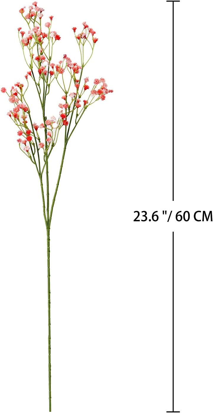 23 Inch Pink Artificial Baby's Breath Flowers: Delicate Elegance for Home and Wedding Decor
