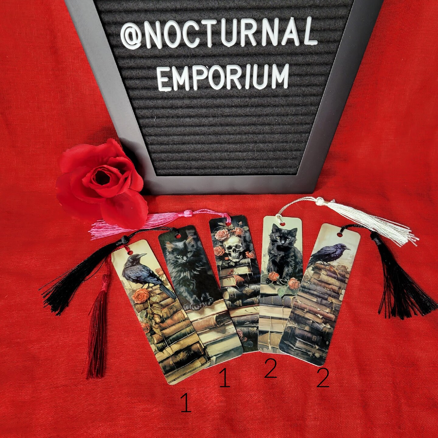 ​【超希少・非売品】JAKE BURTON メモリアルブック Gothic Metal Bookmarks | Spooky Bookmarks | Book Lover Gift