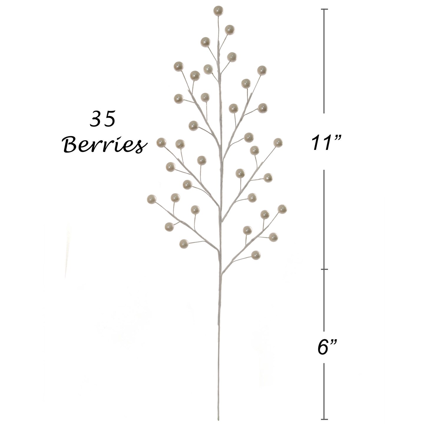 24-Pack: Pearl White Holly Berry Stem Picks with 35 Berries by Floral Home&#xAE;