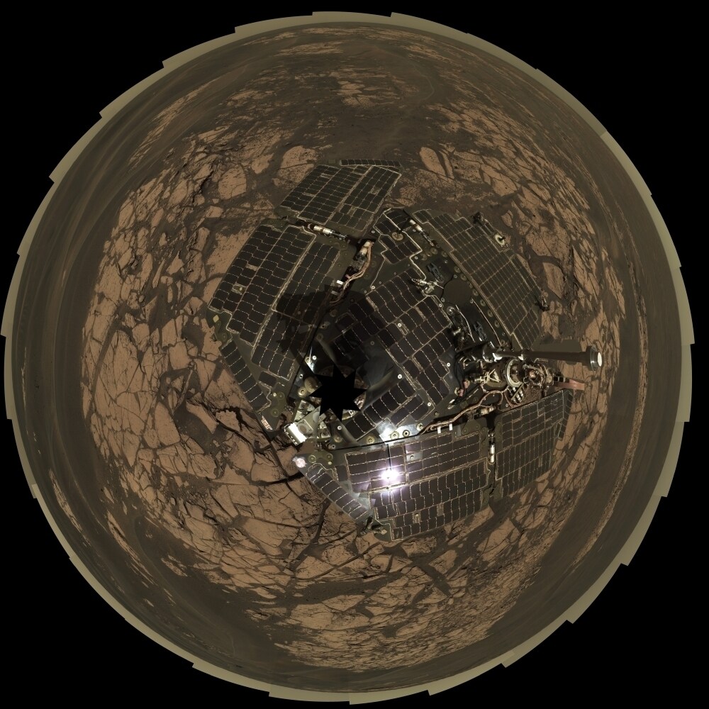 Birds-Eye View Of Opportunity At Erebus On Planet Mars Poster Print ...