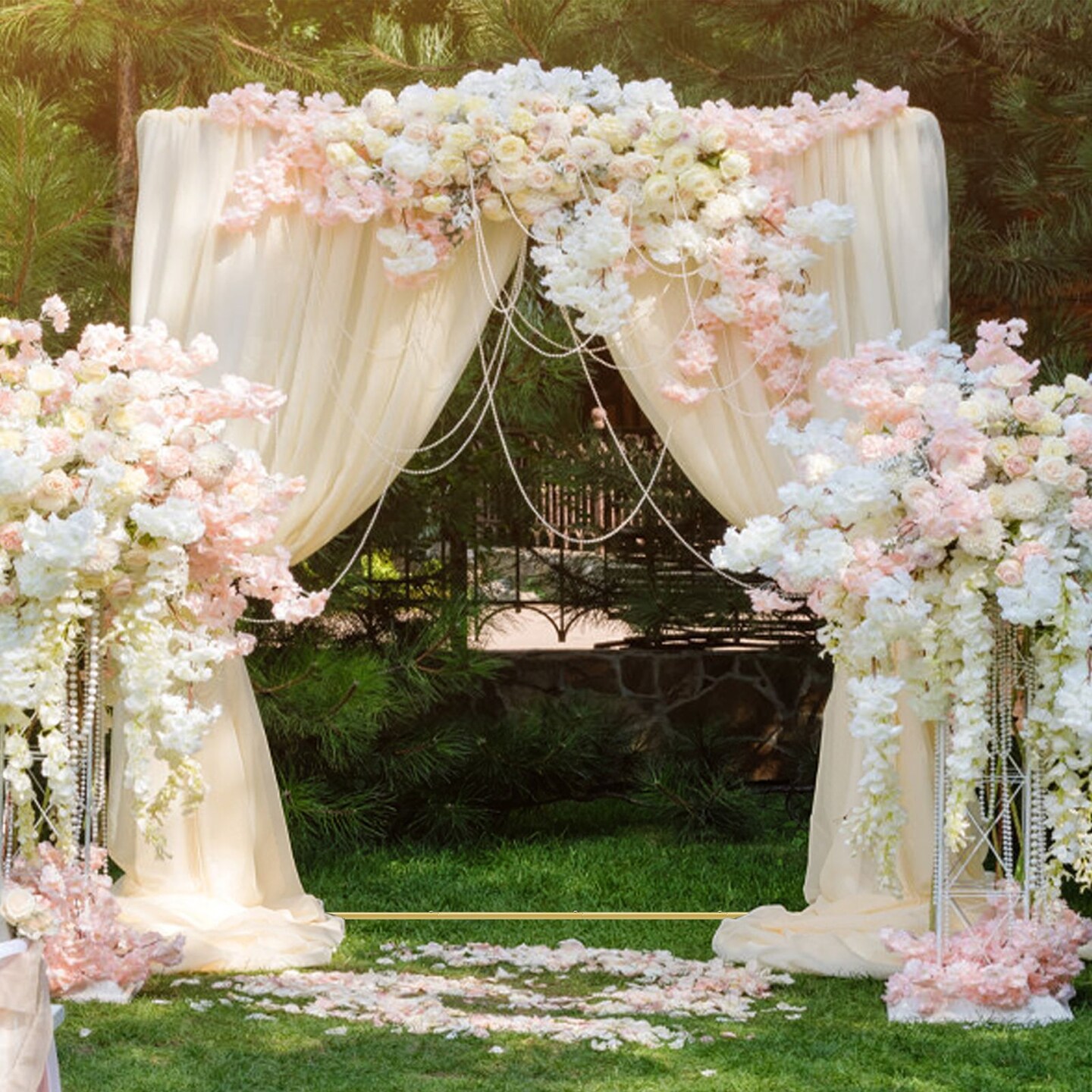 Wedding Arches for Ceremony, Wedding Arch Backdrop Stand for Wedding Birthday Party Baby