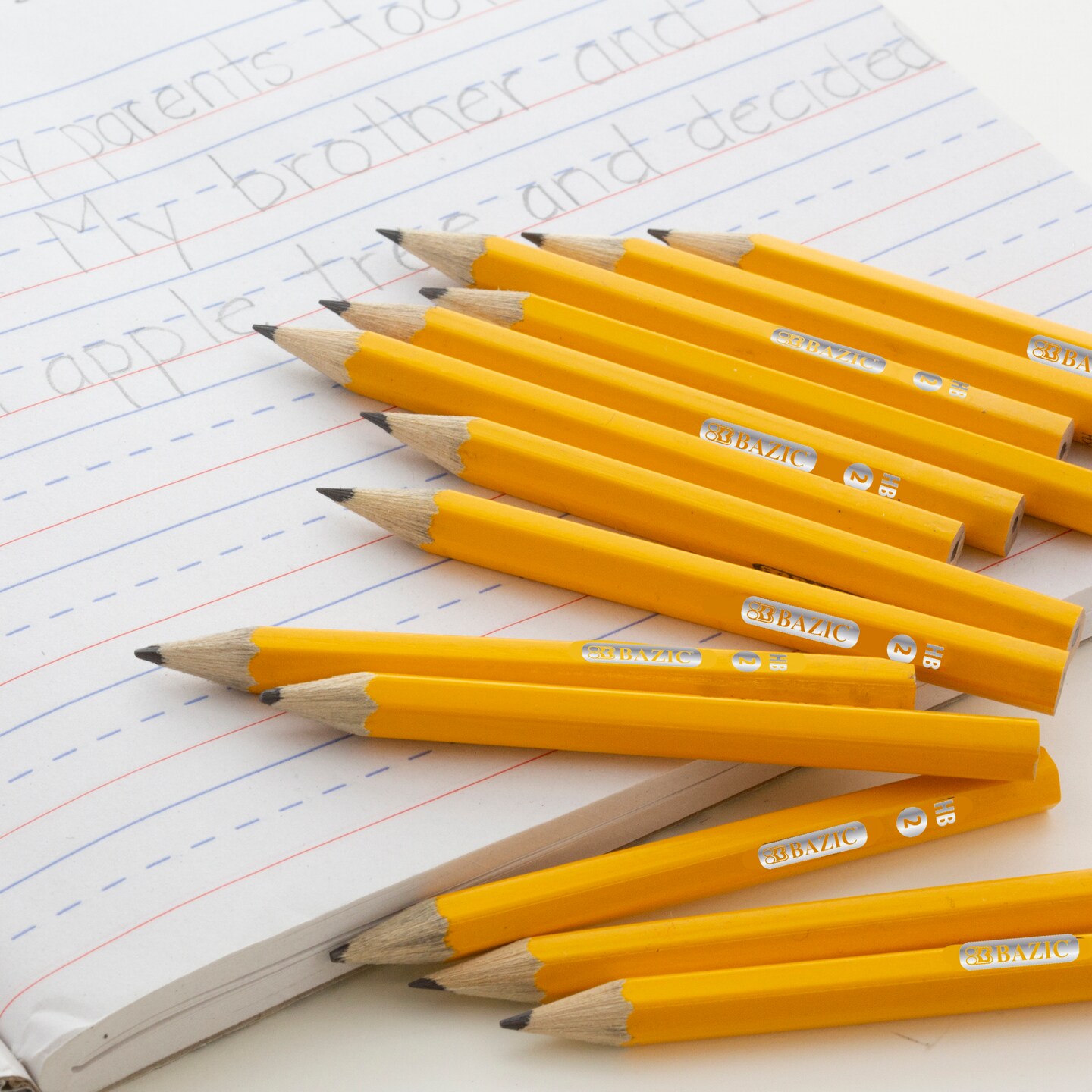 BAZIC Yellow Pencil #2 Pre-Sharpened Golf Pencil (144/Pack)