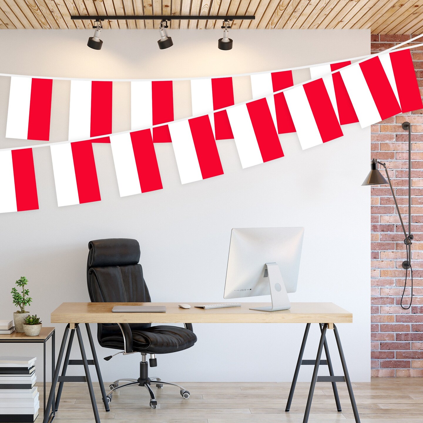 G128 Poland Polish Bunting Banner | Flag 8.2 x 5.5 Inch, Full String 33 Feet | Printed 150D Polyester, Decorations For Bar, School, Festival Events Celebration