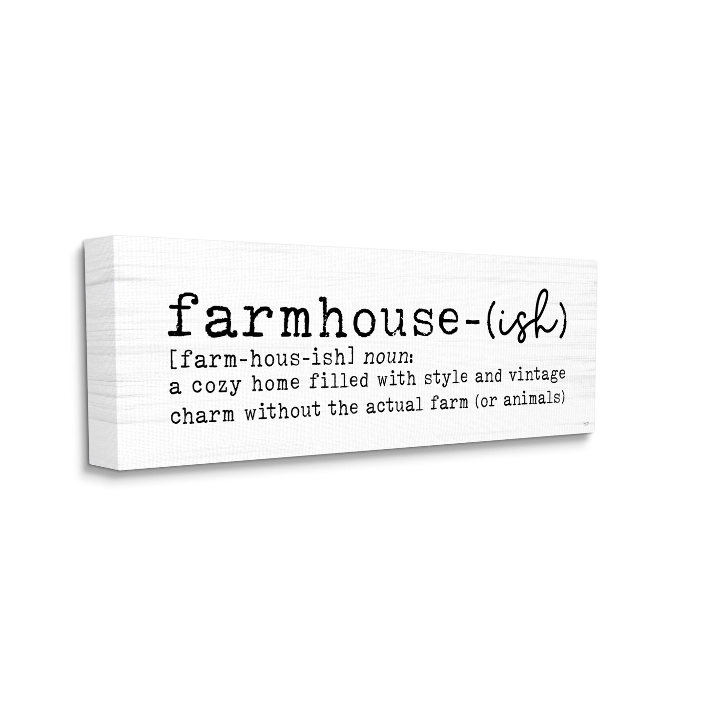 Stupell Industries Farmhouse-Ish Playful Definition Canvas Wall Art