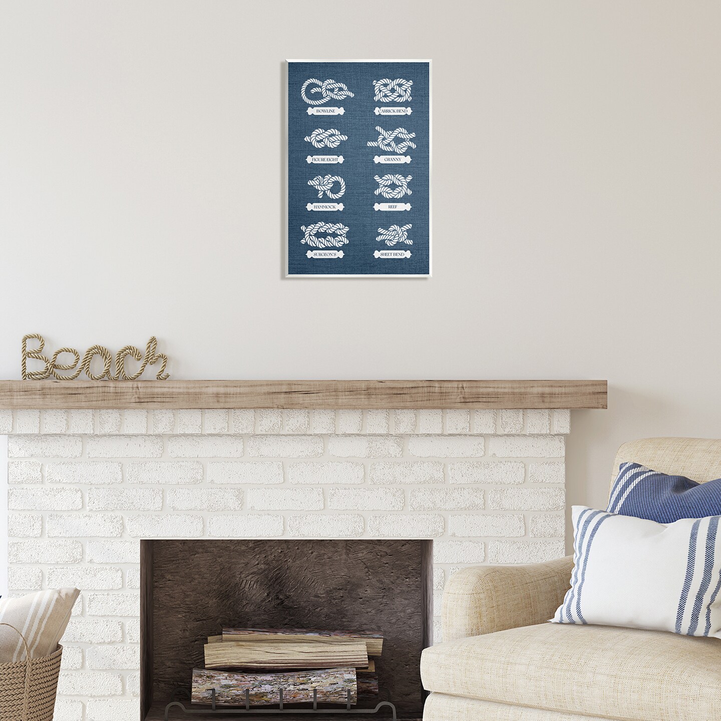 Stupell Industries Maritime Rope Knots Wall Plaque Art