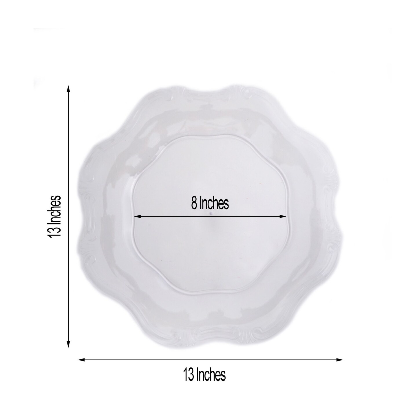 13-Inch Round Elegant Acrylic Charger Plates