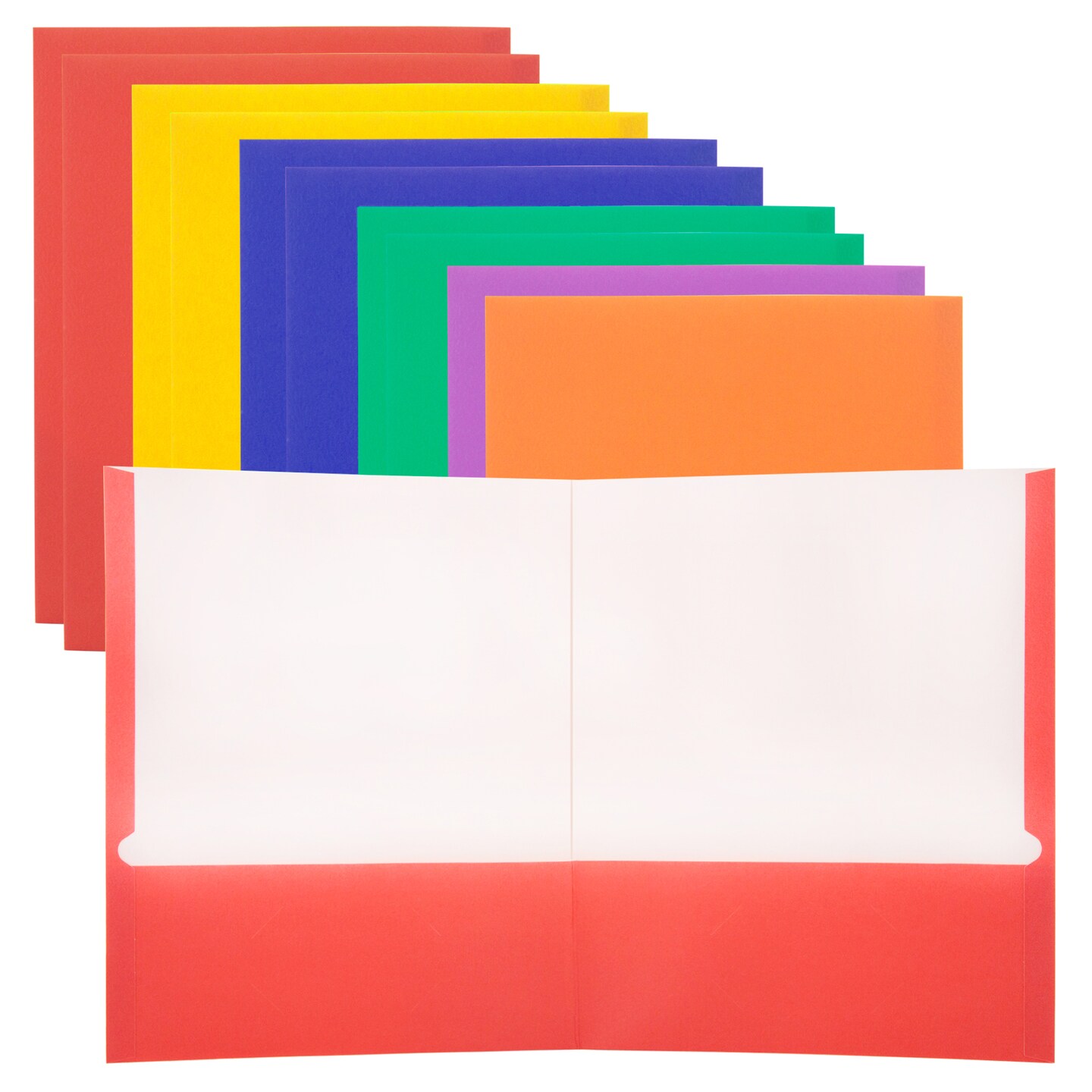 BAZIC 2-Pockets Portfolios - Assorted Color