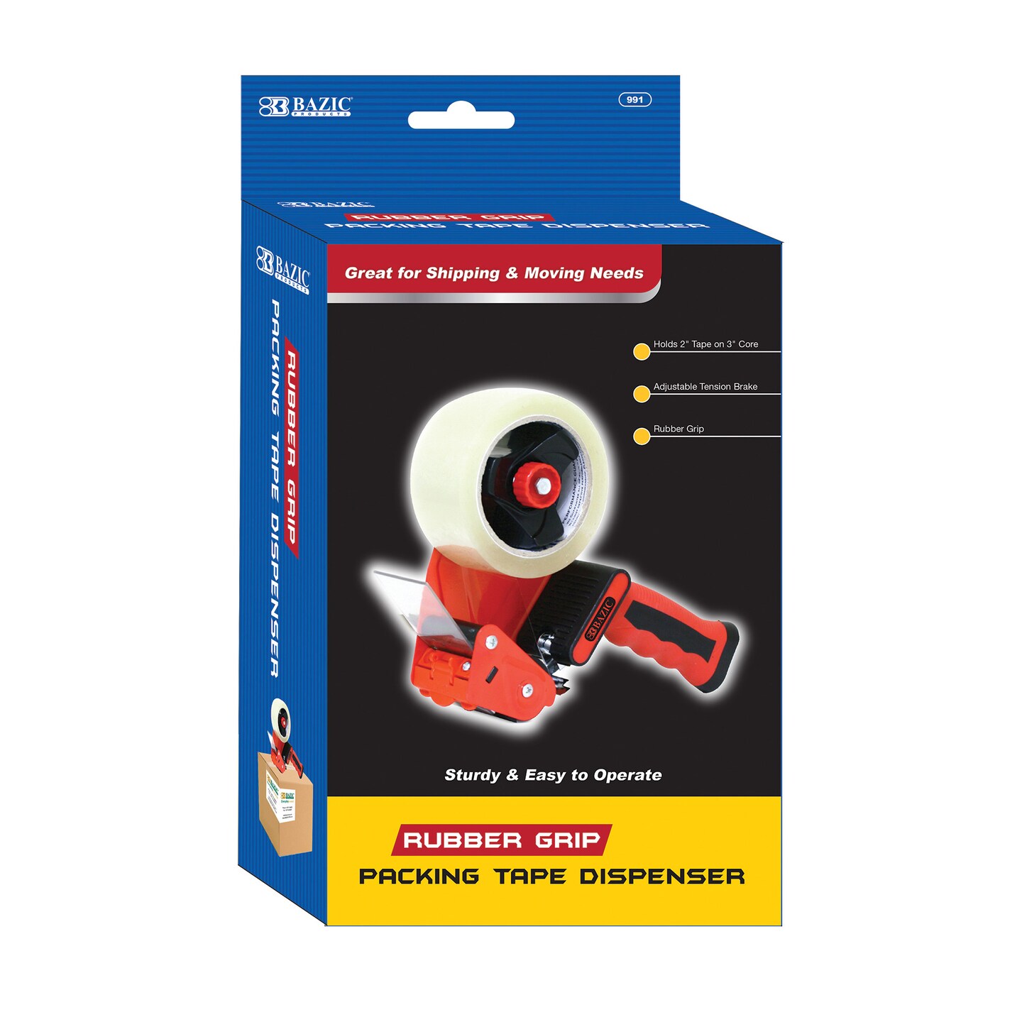 BAZIC Non-Slip Grip Premium Comfort Packaging Tape Dispenser