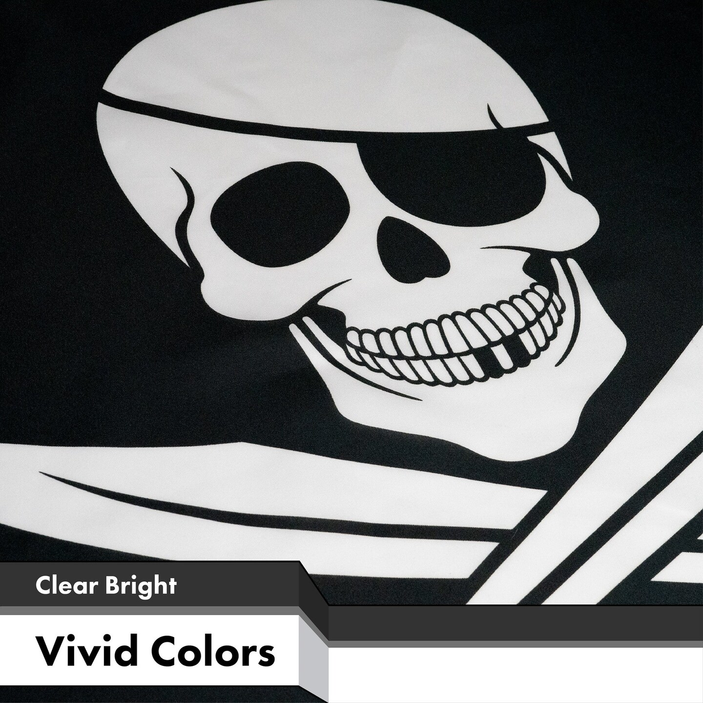 G128 - Jolly Roger Pirate Flag (Swords) 3x5 FT Printed Brass Grommets 150D Polyester Indoor/Outdoor - Much Thicker More Durable Than 100D 75D Polyester