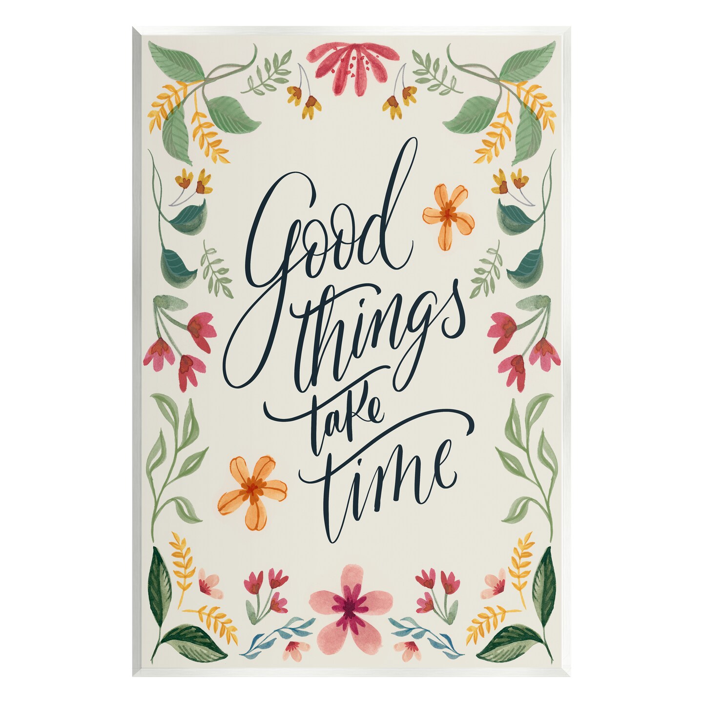 Stupell Industries Good Things Take Time Phrase Wall Plaque Art